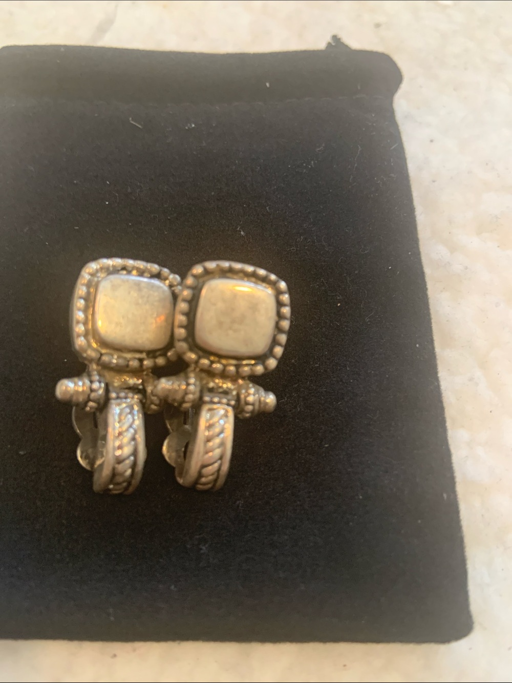 Silver Clip on Earrings